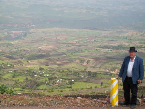 Daniel Yamshon overlooks the Blue Nile River Valley between Addis Ababa and Gonder, Ethiopia.